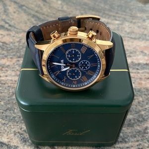 Mens blue Fossil watch